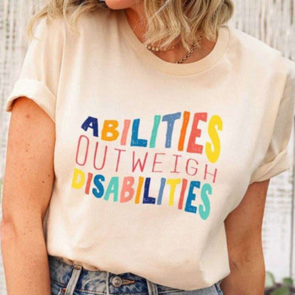 Abilities Outweigh Disabilities Indispensable Sped Teacher Special Ed Shirt